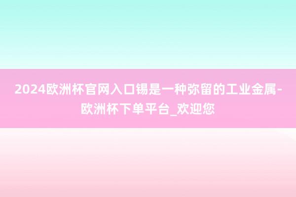 2024欧洲杯官网入口锡是一种弥留的工业金属-欧洲杯下单平台_欢迎您