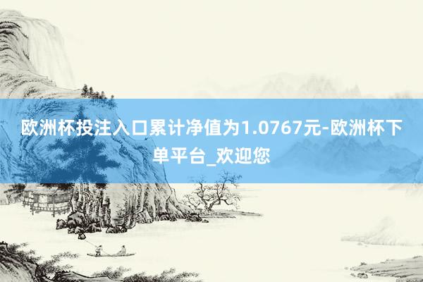 欧洲杯投注入口累计净值为1.0767元-欧洲杯下单平台_欢迎您