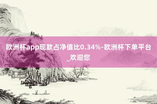 欧洲杯app现款占净值比0.34%-欧洲杯下单平台_欢迎您