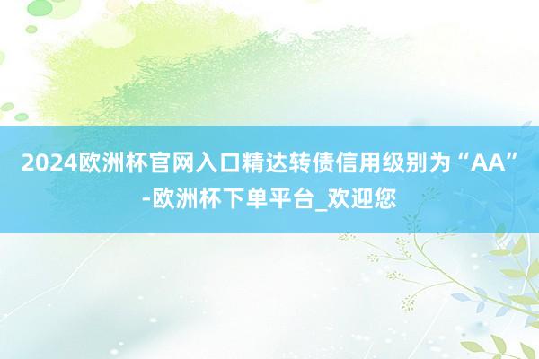 2024欧洲杯官网入口精达转债信用级别为“AA”-欧洲杯下单平台_欢迎您