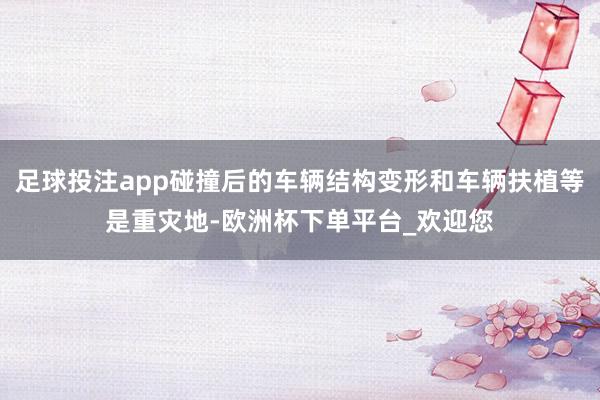 足球投注app碰撞后的车辆结构变形和车辆扶植等是重灾地-欧洲杯下单平台_欢迎您