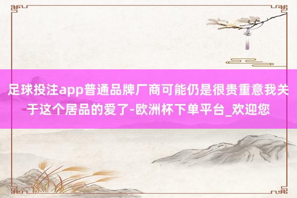 足球投注app普通品牌厂商可能仍是很贵重意我关于这个居品的爱了-欧洲杯下单平台_欢迎您