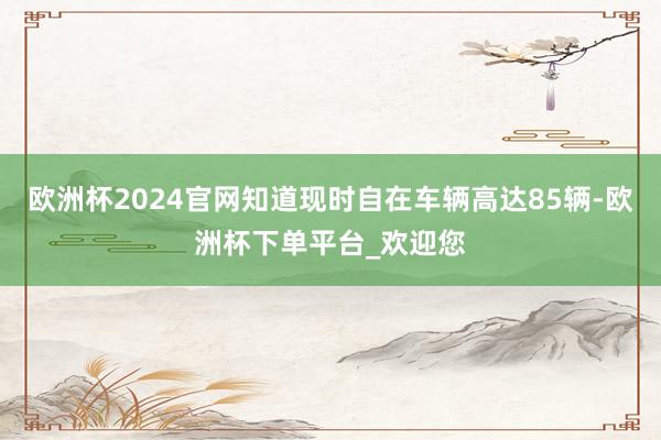 欧洲杯2024官网知道现时自在车辆高达85辆-欧洲杯下单平台_欢迎您