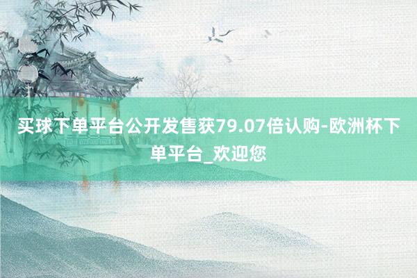买球下单平台公开发售获79.07倍认购-欧洲杯下单平台_欢迎您