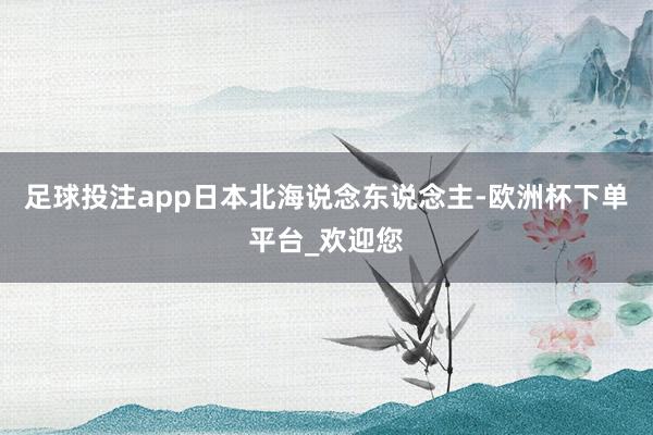 足球投注app日本北海说念东说念主-欧洲杯下单平台_欢迎您