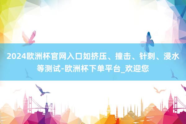 2024欧洲杯官网入口如挤压、撞击、针刺、浸水等测试-欧洲杯下单平台_欢迎您