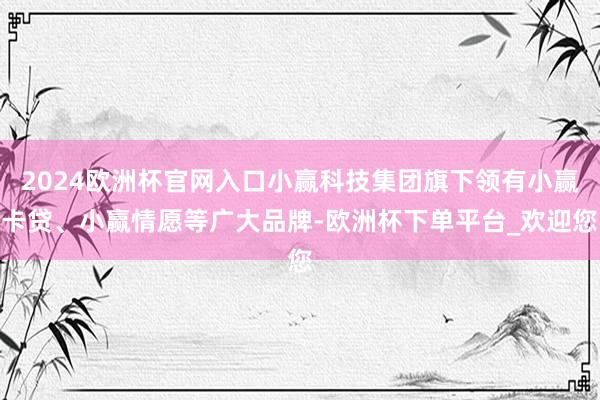 2024欧洲杯官网入口小赢科技集团旗下领有小赢卡贷、小赢情愿等广大品牌-欧洲杯下单平台_欢迎您