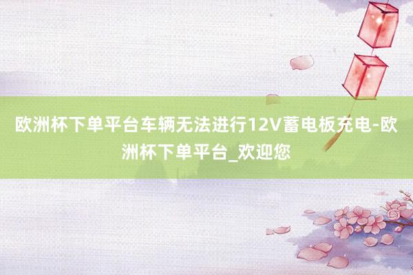 欧洲杯下单平台车辆无法进行12V蓄电板充电-欧洲杯下单平台_欢迎您