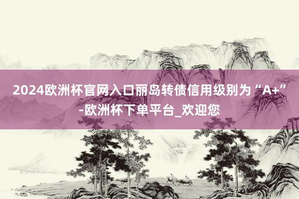 2024欧洲杯官网入口丽岛转债信用级别为“A+”-欧洲杯下单平台_欢迎您