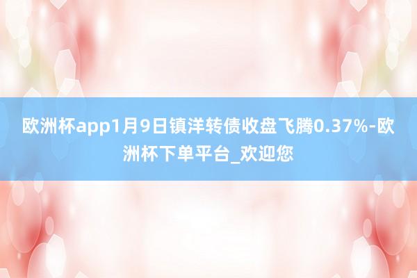 欧洲杯app1月9日镇洋转债收盘飞腾0.37%-欧洲杯下单平台_欢迎您