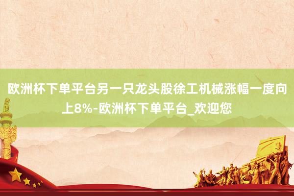 欧洲杯下单平台另一只龙头股徐工机械涨幅一度向上8%-欧洲杯下单平台_欢迎您