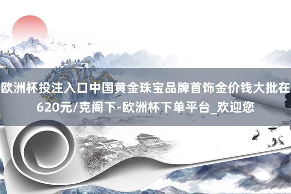 欧洲杯投注入口中国黄金珠宝品牌首饰金价钱大批在620元/克阁下-欧洲杯下单平台_欢迎您