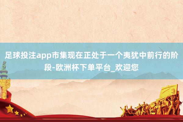 足球投注app市集现在正处于一个夷犹中前行的阶段-欧洲杯下单平台_欢迎您