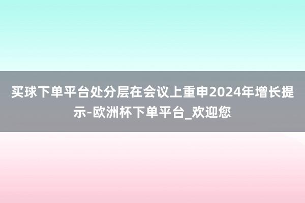 买球下单平台处分层在会议上重申2024年增长提示-欧洲杯下单平台_欢迎您