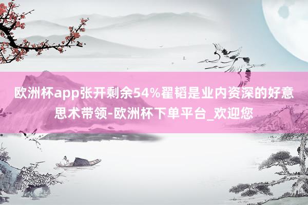 欧洲杯app张开剩余54%翟韬是业内资深的好意思术带领-欧洲杯下单平台_欢迎您
