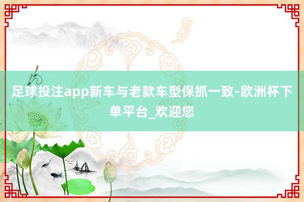 足球投注app新车与老款车型保抓一致-欧洲杯下单平台_欢迎您