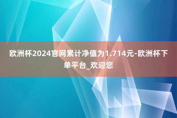 欧洲杯2024官网累计净值为1.714元-欧洲杯下单平台_欢迎您