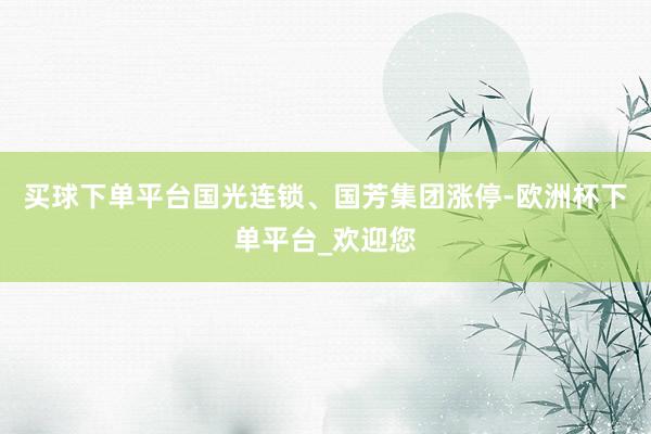 买球下单平台国光连锁、国芳集团涨停-欧洲杯下单平台_欢迎您