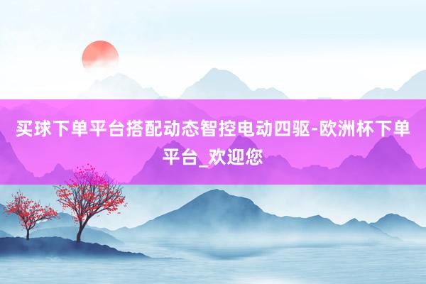 买球下单平台搭配动态智控电动四驱-欧洲杯下单平台_欢迎您