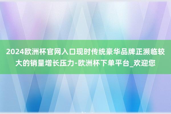 2024欧洲杯官网入口现时传统豪华品牌正濒临较大的销量增长压力-欧洲杯下单平台_欢迎您