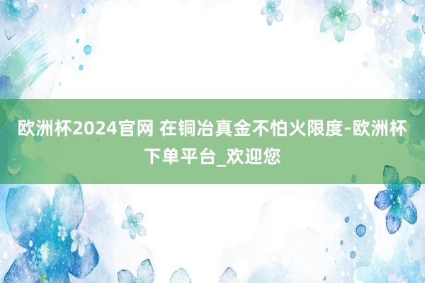 欧洲杯2024官网 在铜冶真金不怕火限度-欧洲杯下单平台_欢迎您